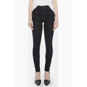 MOTHER Looker High Waist Skinny Jeans Size 28 Black Minimalist Capsule *READ*